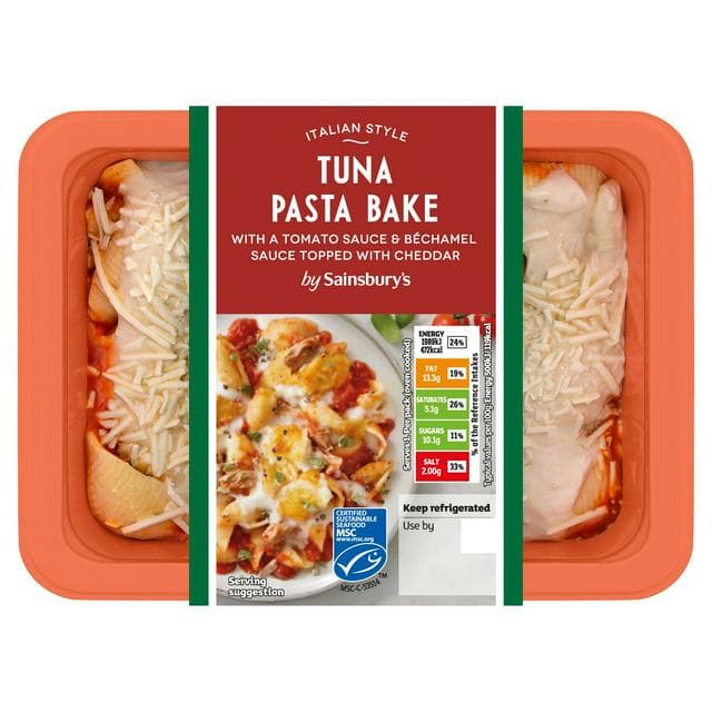 Sainsbury's Tuna Pasta Bake Melt Ready Meal For 1 400g - gallery image 1