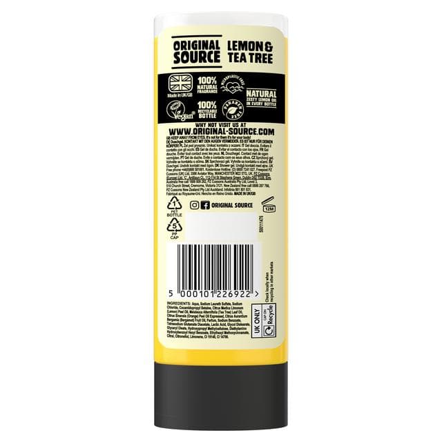 Original Source 500ml Lemon & Tea Tree Shower Gel - gallery image 4