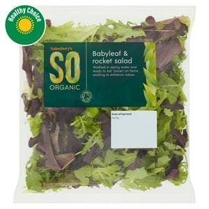 SO Organic 60g Babyleaf & Rocket Salad