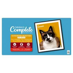 Sainsbury's Adult Complete Nutrition in Jelly Cat Food 7+ Years 48 x 100g