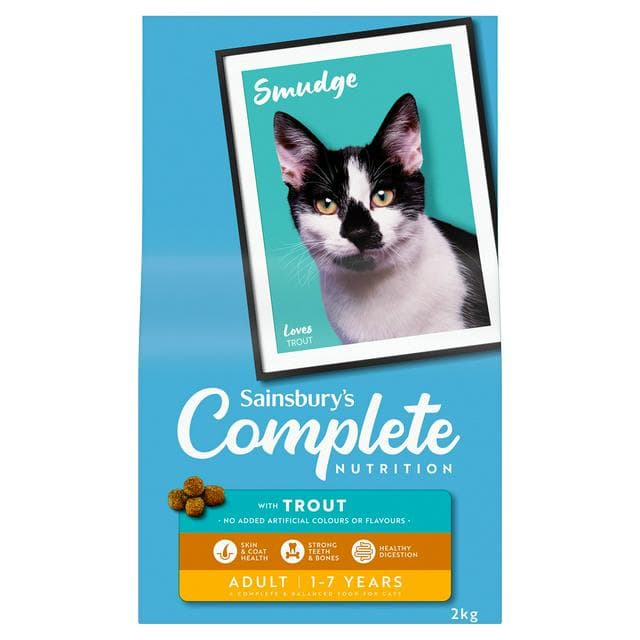 Sainsbury's Adult Complete Nutrition with Trout Cat Food 1+ Years 2kg - gallery image 1