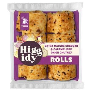 Higgidy Cheddar & Caramelised Onion Chutney Rolls 160g