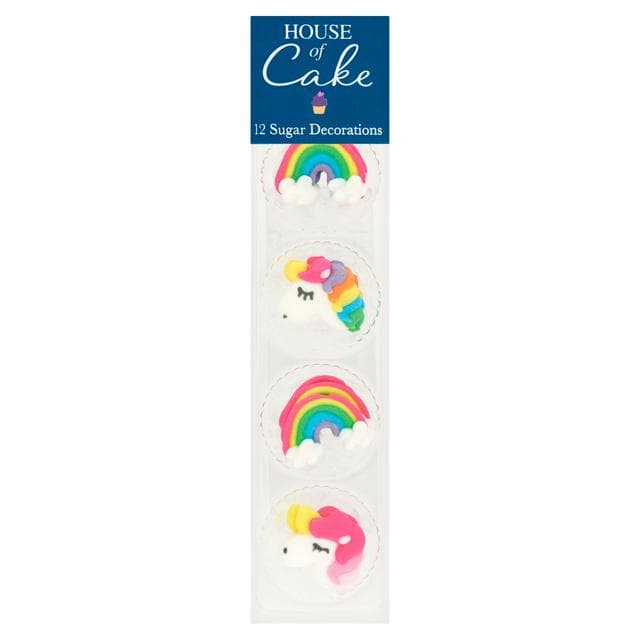 House of Cake Unicorn & Rainbow Cake Decorations x12 - gallery image 1