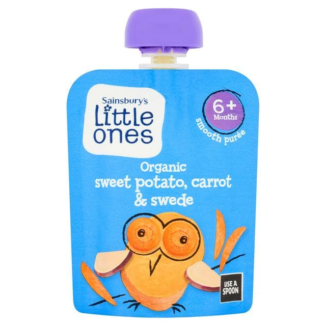 Sainsbury's Little Ones Organic Sweet Potato, Carrot & Swede Smooth Puree 6+ Months 70g - gallery image 1