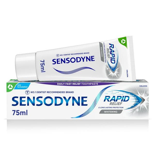 Sensodyne Rapid Relief Whitening Sensitive Toothpaste 75ml - gallery image 1