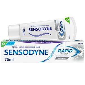 Sensodyne Rapid Relief Whitening Sensitive Toothpaste 75ml
