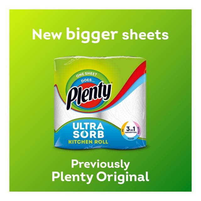 Plenty 2 x Ultrasorb Kitchen Rolls - gallery image 2