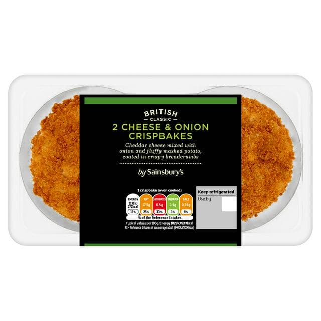 Sainsbury's British Classic Cheese & Onion Crispbakes x2 227g - gallery image 1