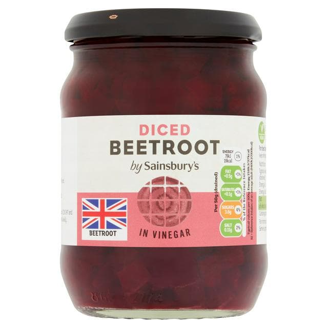 Sainsbury's Diced Pickled Beetroot in Vinegar 340g (221g*) - gallery image 1