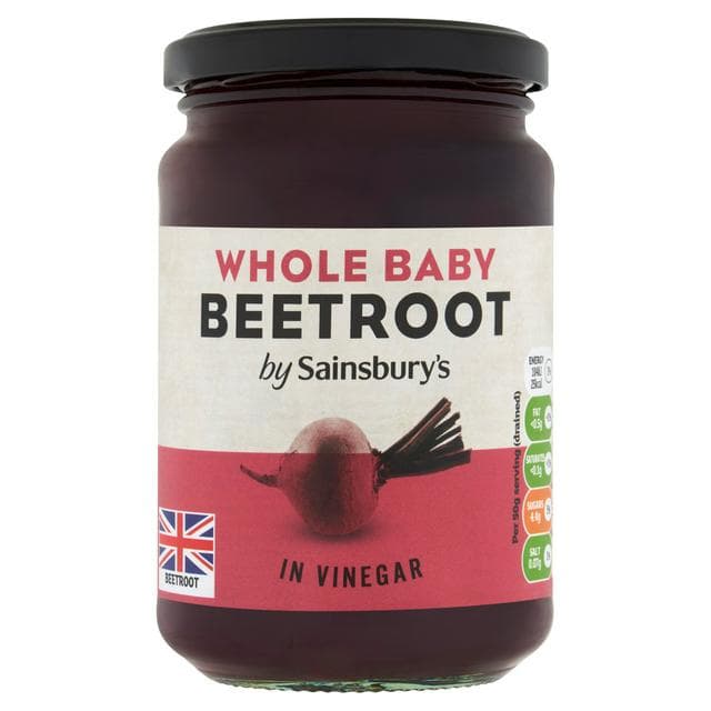 Sainsbury's Whole Baby Pickled Beetroot in Vinegar 340g (221g*) - gallery image 1