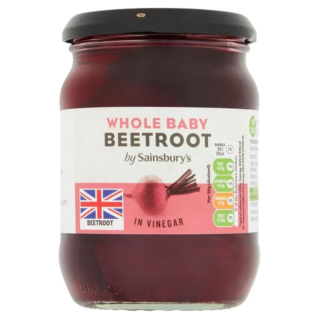 Sainsbury's Whole Baby Pickled Beetroot in Vinegar 340g (221g*) - gallery image 1