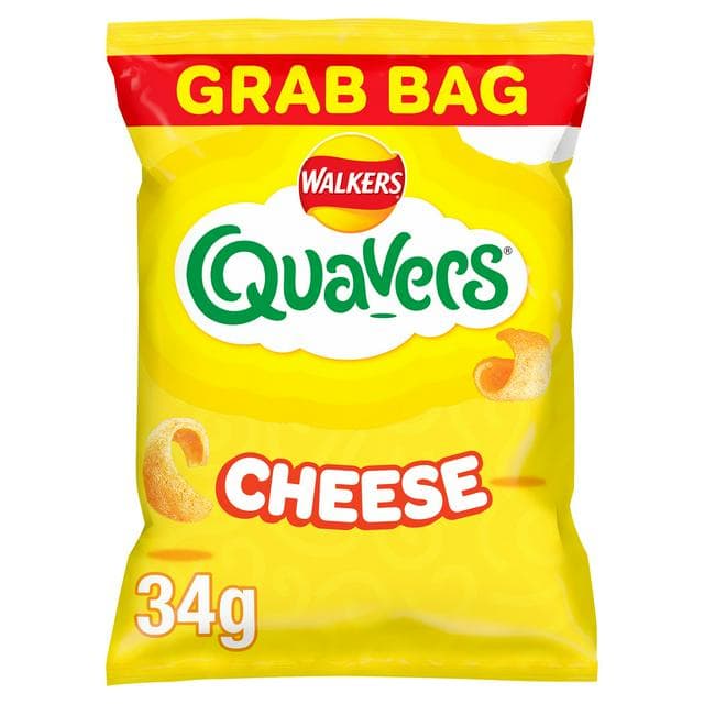 Walkers Quavers Cheese Snacks Grab Bag Crisps 34g - gallery image 1