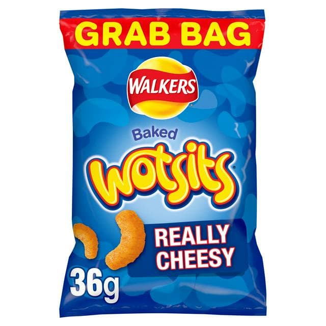 Wotsits Really Cheesy Snacks Cheese Grab Bag Crisps 36g - gallery image 1