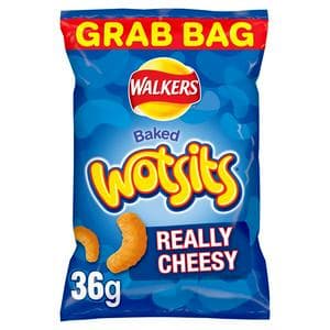 Wotsits Really Cheesy Snacks Cheese Grab Bag Crisps 36g