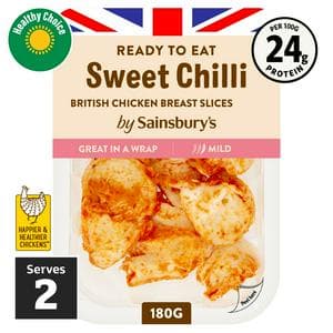 Sainsbury's Sweet Chilli Sliced British Chicken Breast 180g