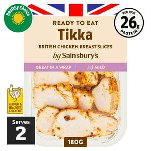 Sainsbury's Tikka Sliced British Chicken Breast 180g