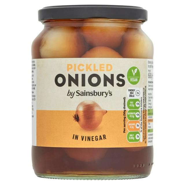 Sainsbury's Pickled Onions in Vinegar 680g (310g*) - gallery image 1