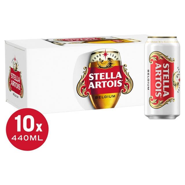 Stella Artois Belgium Premium Lager Beer 10 x 440ml - gallery image 1