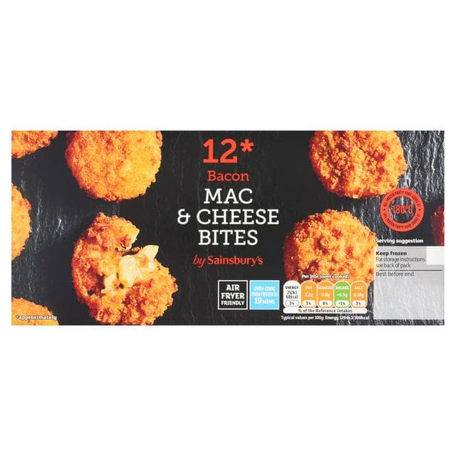 Sainsbury's Bacon Macaroni & Cheese Bites x12 240g - gallery image 1