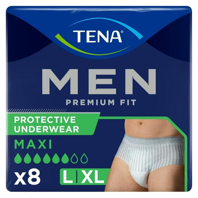 TENA Men Premium Fit Incontinence Pants Large x8 - gallery image 1