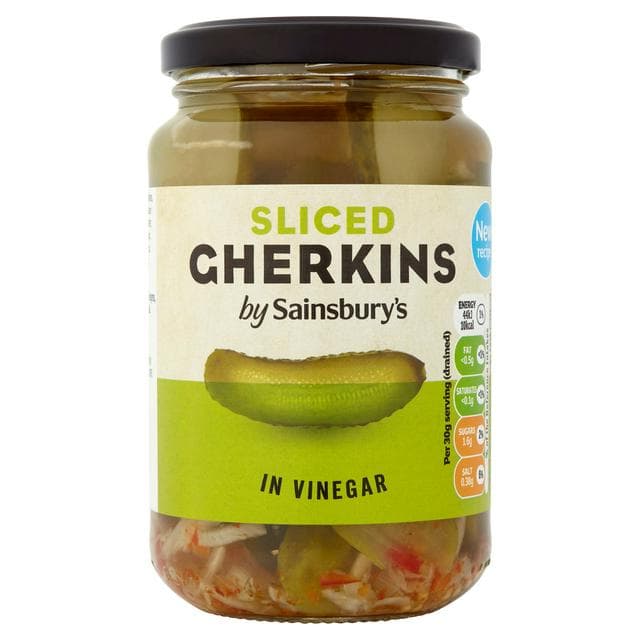 Sainsbury's Sliced Gherkins in Vinegar 340g (180g*) - gallery image 1