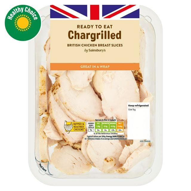 Sainsbury's Chargrilled British Chicken Breast Slices 360g - gallery image 1