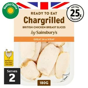 Sainsbury's Chargrilled British Chicken Breast Slices 180g