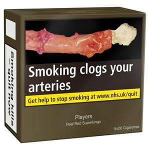 Players JPS Real Red Superkings 5x20 Cigarettes
