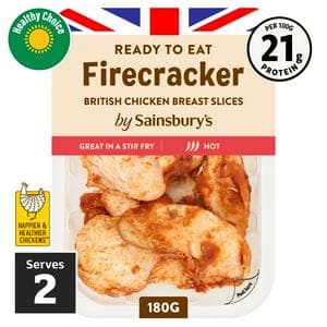 Sainsbury's Firecracker British Chicken Breast Slices 180g