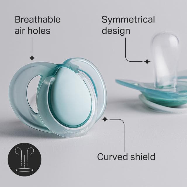 Tommee Tippee Closer to Nature Night Time x2 Orthodontic Soothers 18-36 Months - gallery image 4