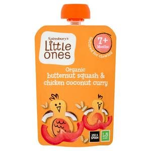 Sainsbury's Little Ones Organic Creamy Coconut Chicken & Butternut Squash Curry 7+ Months 130g