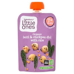 Sainsbury's Little Ones Organic Lentil & Chickpea Dhal with Rice 7+ Months 130g