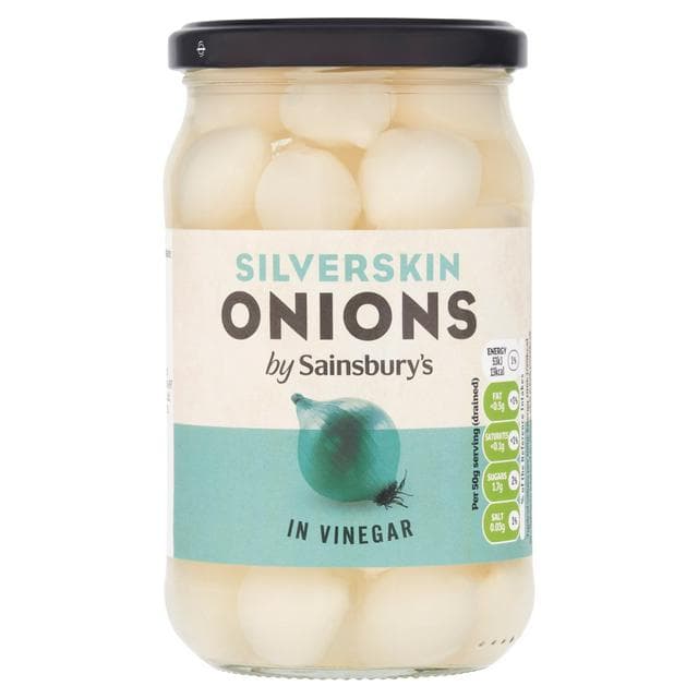 Sainsbury's Silverskin Onions in Vinegar 440g (230g*) - gallery image 1