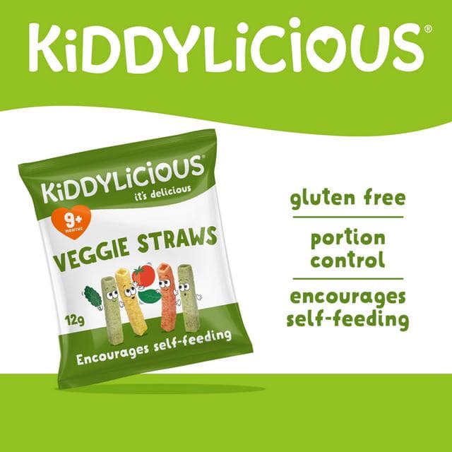 Kiddylicious Veggie Straws Baby Snacks 4x12g - gallery image 2