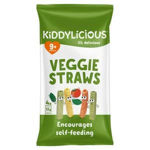 Kiddylicious Veggie Straws Baby Snacks 4x12g