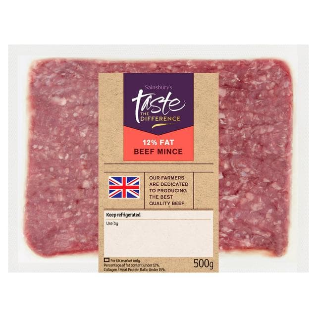 Sainsbury's Beef Mince 12% Fat , Taste the Difference 500g - gallery image 1