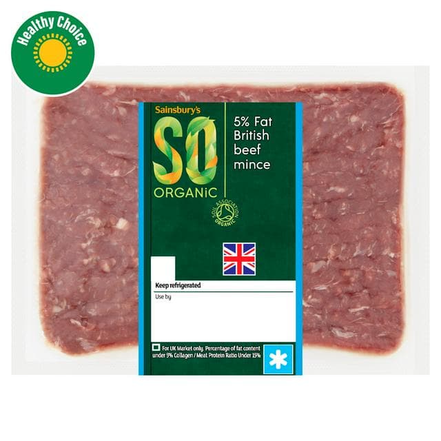 Sainsbury's Organic British Beef Mince 5% Fat 500g - gallery image 1