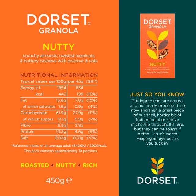 Dorset Cereals Nutty Granola Breakfast Cereal 450g - gallery image 5