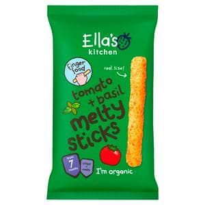 Ella's Kitchen Organic Tomato & Basil Melty Sticks Baby Snack 7+ Months 16g