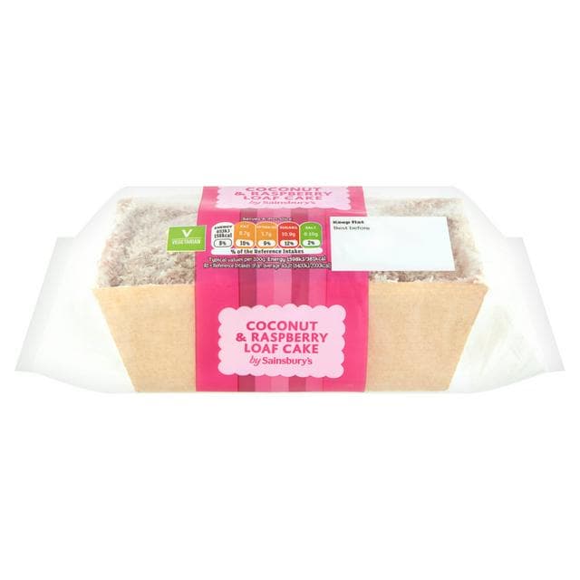 Sainsbury's 240g Coconut & Raspberry Loaf Cake - gallery image 1
