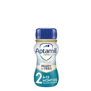 Aptamil Advanced 2 Follow On Baby Milk Formula Liquid 6-12 Months Ready To Feed 200ml