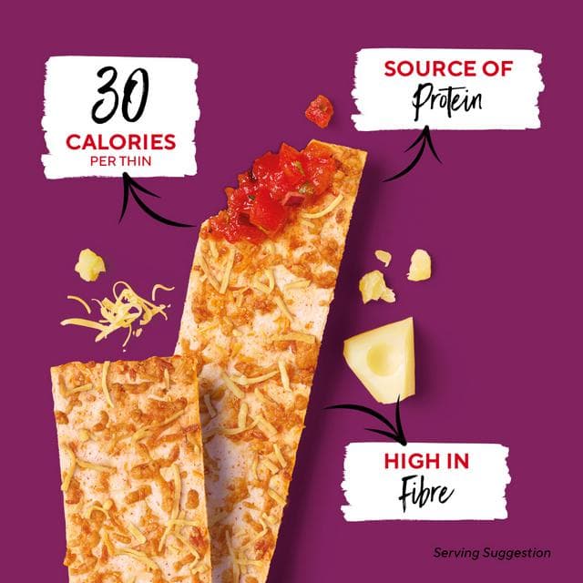 Ryvita Thins Three Cheese Flatbread Crackers 125g - gallery image 2