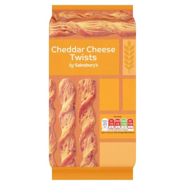 Sainsbury's Cheddar Cheese Twists 125g - gallery image 1