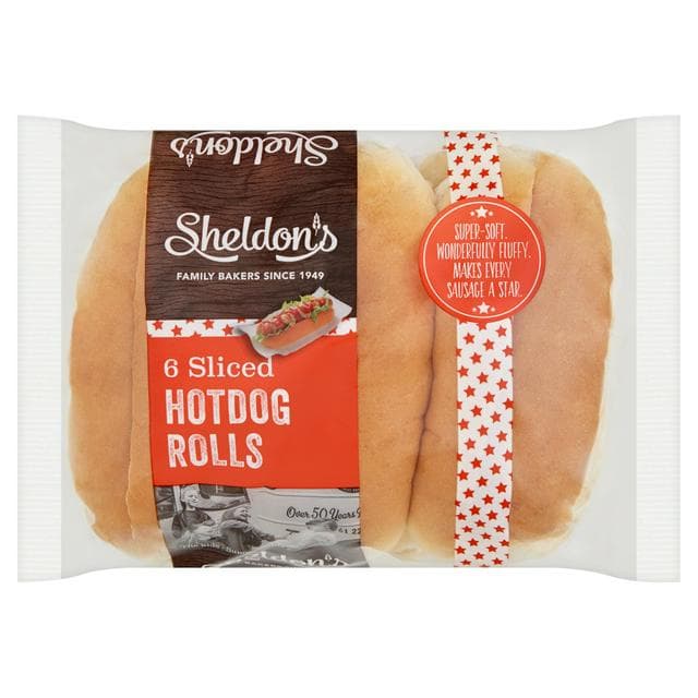 Sheldon's Sliced Hot Dog Rolls x6 - gallery image 1