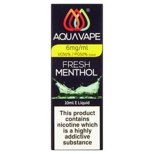 Aqua Vape Liquid Refill Fresh Menthol 6mg