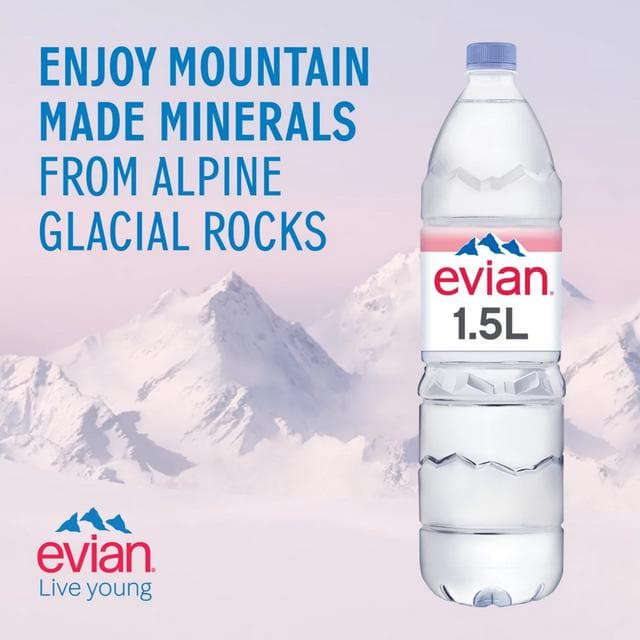 Evian Natural Bottled Mineral Still Water 1.5L - gallery image 2