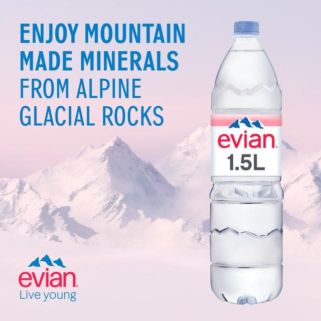Evian Natural Bottled Mineral Still Water 1.5L - gallery image 2