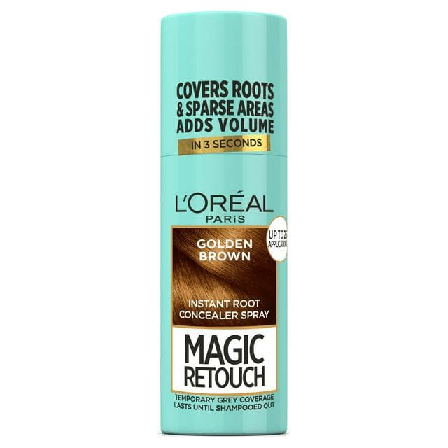 L'Oreal Paris Magic Retouch Temporary Instant Grey Root Concealer Spray Golden Brown - gallery image 1