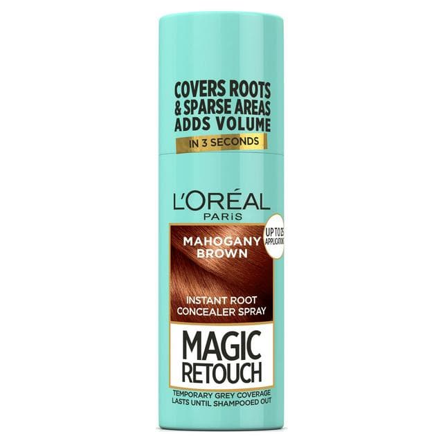 L'Oreal Paris Magic Retouch Temporary Instant Grey Root Concealer Spray Mahogany Brown - gallery image 1