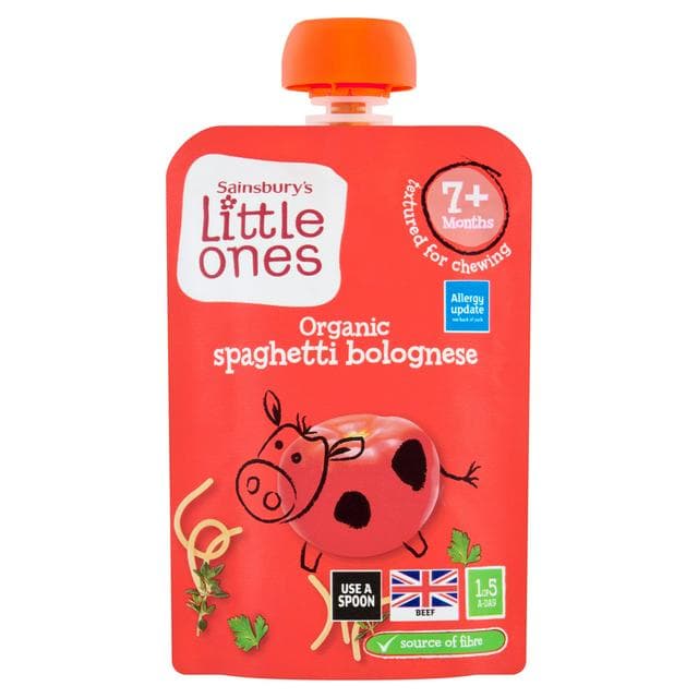 Sainsbury's Little Ones Organic Spaghetti Bolognese with Cheese 7+ Months 130g - gallery image 1